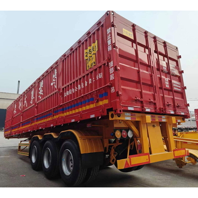 80t Flatbed Carrier Container Chassis Fence Trailer with Multi-Function Sidewall Load