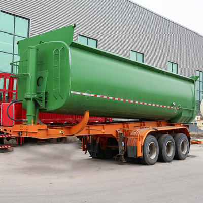 3/4 Axles 60-80 Tons Heavy Tipper / Dump Truck Semi Trailer with 4-6L Engine Capacity