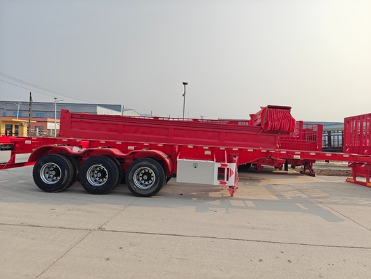 Customized Request 4 Axles 20FT Flat Bed Container Chassis Flatbed Semi Truck Trailers