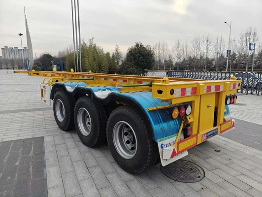Self-dumping 2 Axle 20FT Skeleton Container Flatbed Semi Trailer