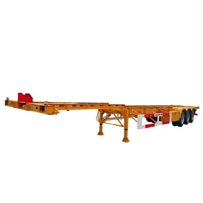 Self-dumping 2 Axle 20FT Skeleton Container Flatbed Semi Trailer