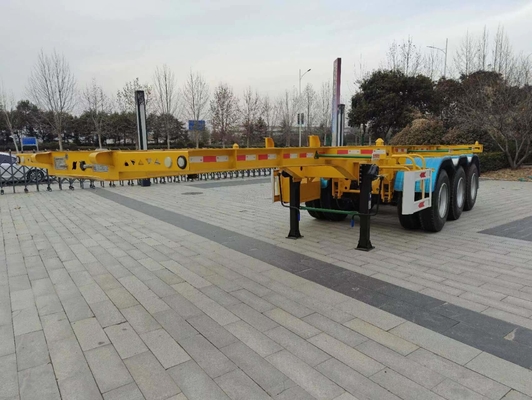 Self-dumping 2 Axle 20FT Skeleton Container Flatbed Semi Trailer