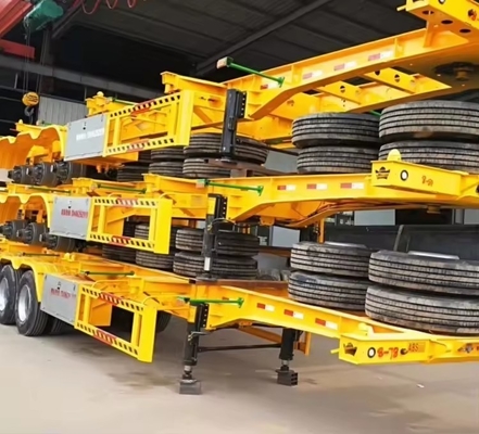 20FT 40FT Self-dumping Skeleton Container Chassis Semi Truck Trailer