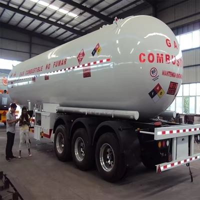 3 Axles Propane Trailer 56000liters 28mt 56cbm LPG Road Tanker Semi Trailer