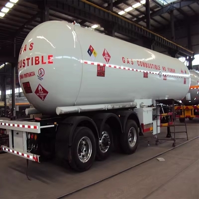 3 Axles Propane Trailer 56000liters 28mt 56cbm LPG Road Tanker Semi Trailer