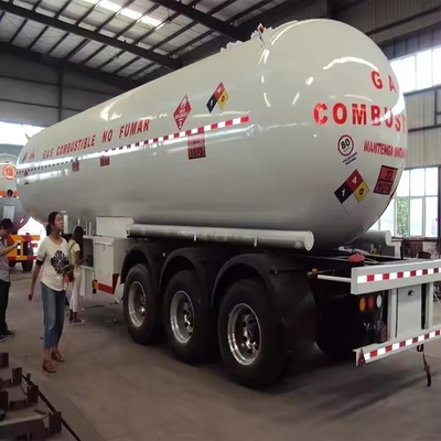 3 Axles Propane Trailer 56000liters 28mt 56cbm LPG Road Tanker Semi Trailer
