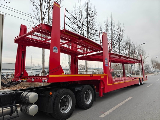 2 Axle 6 Car Double Deck Vehicle Truck Trailers with Security Initiative Protection Device