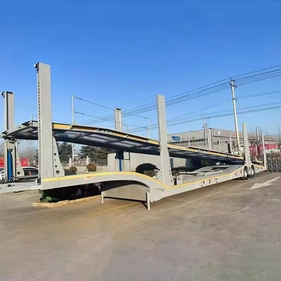 6 8 Units Car Carrier Transport Semi Trailer equipped with Steel Mechanical Suspension