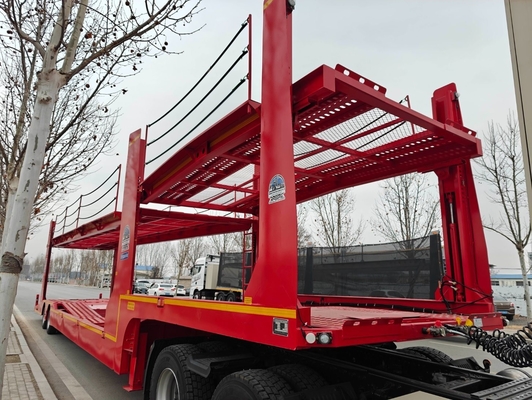 Steel Mechanical Suspension 2-3axles Transport Tractor Towing Double Deck Car Carrier Trailer for 6/8/10 Cars Transport