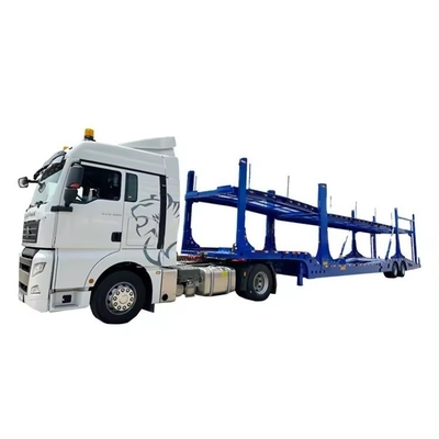 Medium Duty 2 Axles Single Wheeler Transport SUV Skeleton Flatbed Self Dump Tipping Car Carrier Truck Semi Trailer
