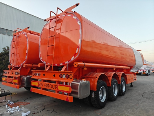 40cuber Aluminum Alloy Liquid Fuel Tanker Trailer with ABS Anti-lock Braking System