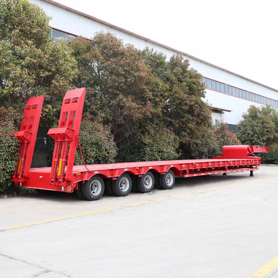 Triangle/Double Coin Tire Number Flatbed Semi Trailer with 2 Axles and 40t Load Capacity