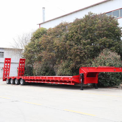 4 Axles Hydraulic Gooseneck Low Bed Semi Trailers with Flexible Gooseneck Design