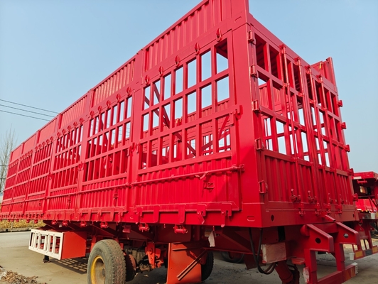 Leaf Spring Suspension Flatbed Semi Trailer for Commerical Fence Animal Livestock