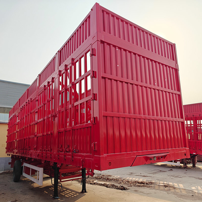 3-Axle 40-100 Tons Bulk Cargo Transport Fence Semi-Trailer with Self-dumping Function