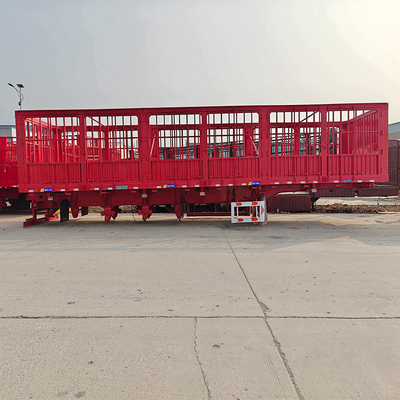 3-Axle 40-100 Tons Bulk Cargo Transport Fence Semi-Trailer with Self-dumping Function