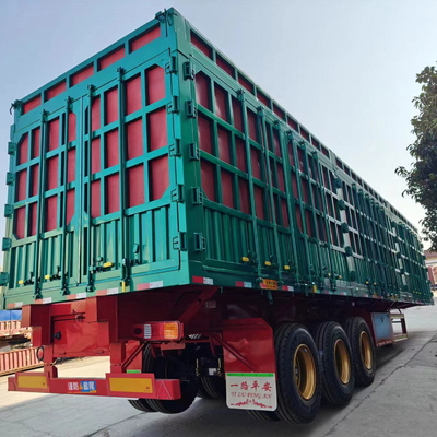 2&quot; or 3&quot; Kingpin High Fence Semi-Trailer with 3 Axles and Fence Side Wall Pile