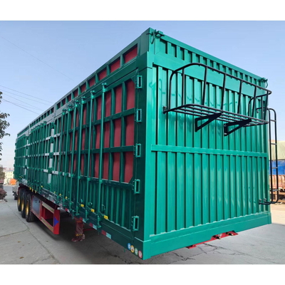 Leaf Spring Suspension Cattle Livestock Stake Cargo Semi Trailer with 2240mm Tread