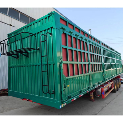 Leaf Spring Suspension Cattle Livestock Stake Cargo Semi Trailer with 2240mm Tread