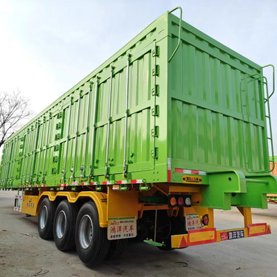 High Strength Rail Cargo Animal Transportation 3 Axles Fence Semi Trailer